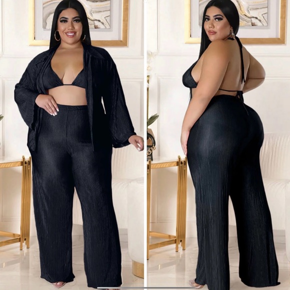 Pants - Plus Size 3 Piece Pants Set